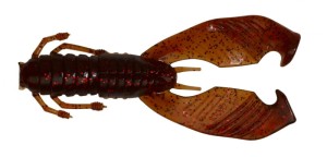 GUMA GUNKI BOOGIE  CRAW  BROWN OIL RED FLAKE 7,5 CM