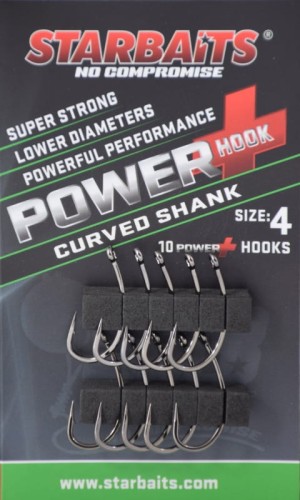 HACZYKI STARBAITS POWER HOOK CURVED SHANK NR 4