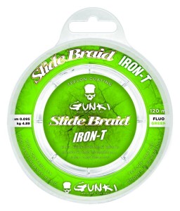 PLECIONKA GUNKI SLIDE BRAID IRON-T 120M FLUO GREEN 0,095 MM 4,89 KG