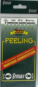 HACZYKI SENSAS 3405 FEELINFG BLACK Z PRZYPONEM NR14  MM0,12 SZT10