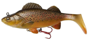 GUMA DAM EFFZETT NATURAL PERCH PADDLE TAIL BROWN TROUT 14 CM 47 GR