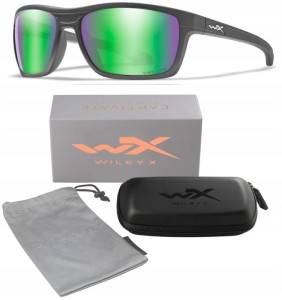 OKULARY WX WILEYX KINGPIN MATTE GRAPHITE FRAME CAPTIVATE POL GREEN MIRROR