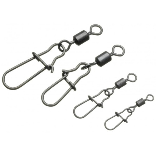 AGRAFKA DAIWA PROREX Z KRĘTLIKIEM SNAP SWIVEL XL 32KG MAT BLACK