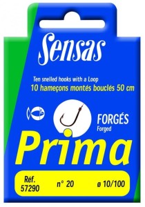 HACZYKI SENSAS Z PRZYPONEM 57296 PRIMA FORGES 50CM 0,14 MM NR14 10SZT