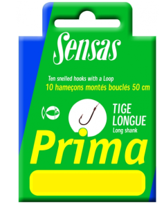 HACZYKI SENSAS PRIMA TIGE LONGUE Z PRZYPONEM 50CM 10MM NR18 SZT 10