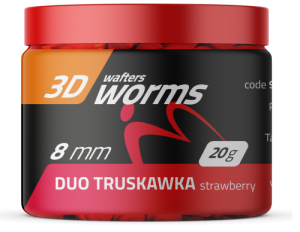 WAFTERS MATCH PRO TOP WORMS DUO STRAWBERRY 8MM 20G