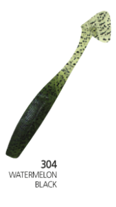 GUMA DAMIKI JUMBLE SHAD 4`` WATHER MELON BLACK