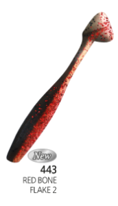 GUMA DAMIKI JUMBLE SHAD 4` RED BONE FLAKE