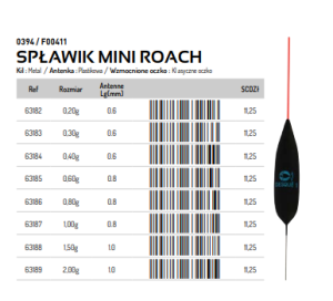 SPŁAWIK SENSAS MINI ROACH 2G