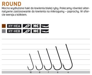 HACZYKI JAXON SUMATO ROUND CZARNE ROZ.4 10SZT