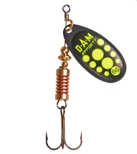 BŁYSTKA DAM STANDARD SPINNER #4/10G SINKING BLACK YELLOW