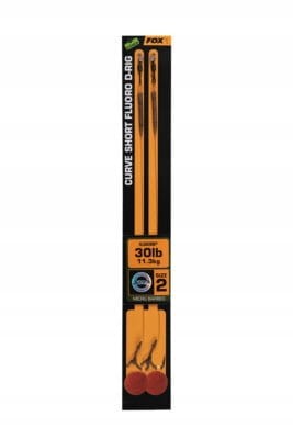 PRZYPON FOX CURVE SHORT FLUOR D-RIG SIZE 6/20LB