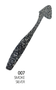 GUMA DAMIKI JUMBLE SHAD 4` SMOKE SILVER