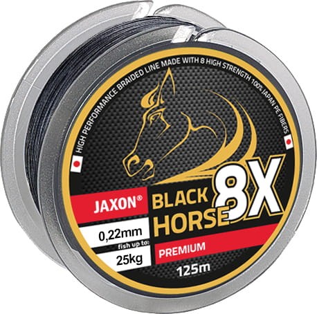 PLECIONKA JAXON BLACK HORSE 8x PREMIUM 0,16mm 10m