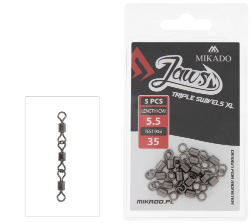 KRĘTLIK MIKADO JAWS FOURFOLD SWIVLES XL 35KG