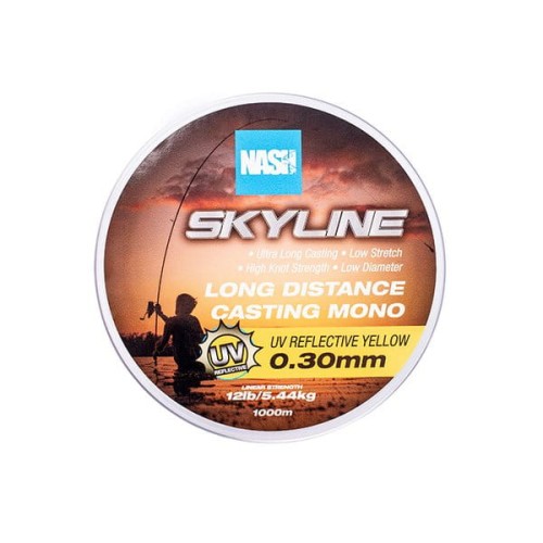 ŻYŁKA NASH SKYLINE MONO UV YELLOW 12LB 0,30MM 1000M