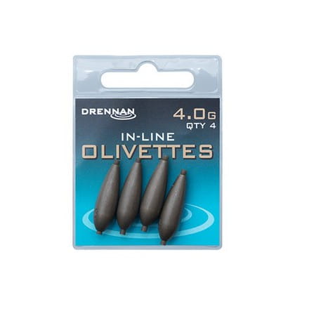 CIĘŻARKI DRENNAN OLIWKA Z IGIELITEM IN-LINE 0,90G PRZELOTOWE
