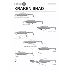 GUMA LIBRA LURES KRAKEN SHAD 2" 033 MOTOR OIL BROWN