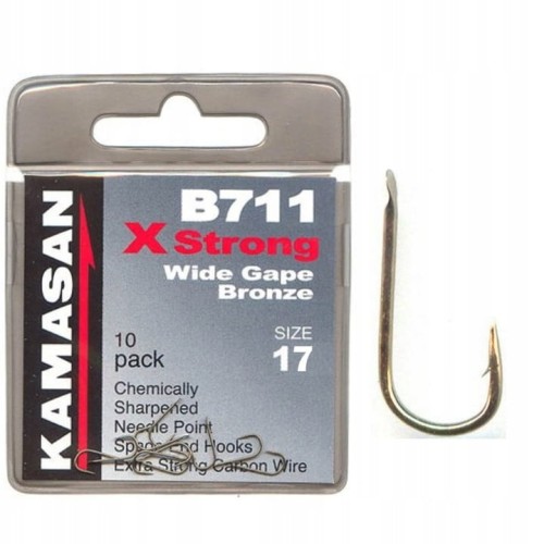 HACZYKI KAMASAN B711 XSTRONG WIDE GAPE BRONZE #13