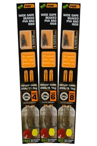 PRZYPONY FOX WIDE GAPE BEAKED PVA BAG RIGS 20LB #8 2SZT