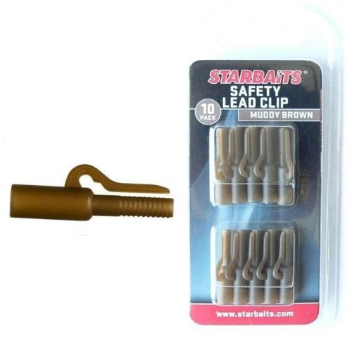 BEZPIECZNY KLIPS STARBAITS SAFETY LEAD CLIP BRĄZOWY 10SZT