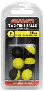 KULKI SZTUCZNE POP UP STARBAITS TWO-TONE BALLS BLACK/FLUORO YELLOW 14MM 6SZT
