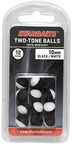 KULKI SZTUCZNE POP UP STARBAITS TWO-TONE BALLS BLACK/WHITE 14MM 6SZT