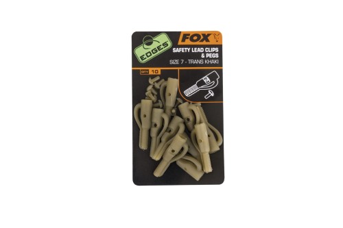 BEZPIECZNY KLIPS FOX SAFETY LEAD CLIPS &amp; PEGS ROZ.7 10SZT