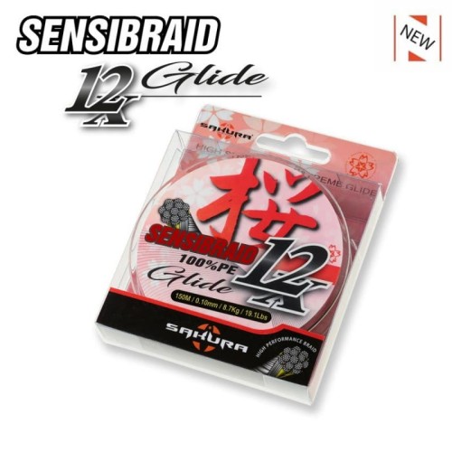 PLECIONKA SAKURA SENSIBRAID 12X GLIDE 150M 0,10MM 8,7KG