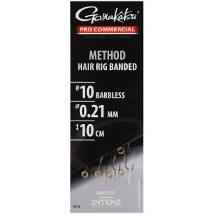 PRZYPONY GAMAKATSU HAIR RIG BANDED #14 0,19MM 10CM BEZZADZIOROWE
