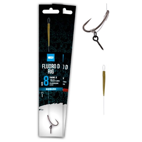 PRZYPON NASH FLUORO D RIG #2 25LB/11.33KG MICRO BARB