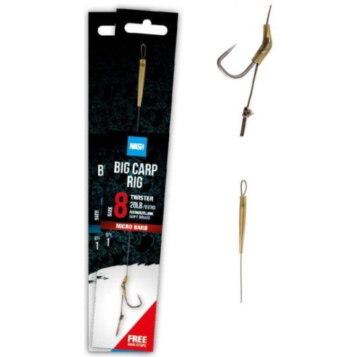PRZYPON NASH BIG CARP RIG #2 25LB/11.33KG MICRO BARB