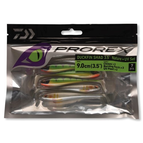 ZESTAW PRZYNĘT DAIWA PROREX DUCKFIN SHAD 3,5" UV