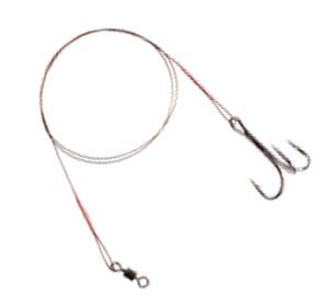 PRZYPON STALOWY MIKADO Z KRĘTLIKIEM I KOTWICĄ 40CM/10KG NR1