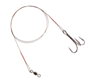 PRZYPON STALOWY MIKADO Z KRĘTLIKIEM I KOTWICĄ 40CM/10KG NR2