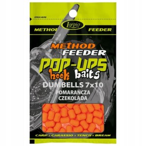 PRZYNĘTA LORPIO HOOK BAITS POP-UPS DUMBELLS 7x10MM POMARAŃCZA CZEKOLADA