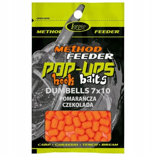 PRZYNĘTA LORPIO HOOK BAITS POP-UPS DUMBELLS 7x10MM POMARAŃCZA CZEKOLADA