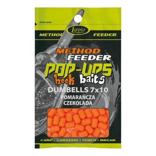 PRZYNĘTA LORPIO HOOK BAITS POP-UPS DUMBELLS 8x10MM POMARAŃCZA CZEKOLADA