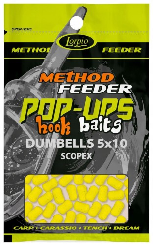 PRZYNĘTA LORPIO HOOK BAITS POP-UPS DUMBELLS 5x10MM SCOPEX 15G