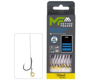 PRZYPON MIKADO MF Z GUMKĄ hak bez zadziora nr 12 DB / plecionka: 0.12mm/10cm - op.8szt.
