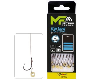 PRZYPON MIKADO MF Z GUMKĄ hak z zadziorem nr 6 DB / plecionka: 0.12mm/10cm - op.8szt.