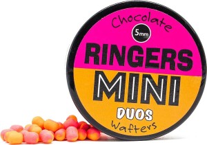 WAFTERS RINGERS MINI DUOS CHOCOLATE ORANGE AND PINK 5MM