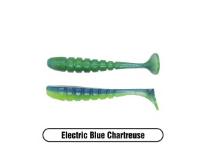 GUMA X ZONE RIPPER LURES SWAMMER 4 ELECTRIC BLUE/CHARTREUSE