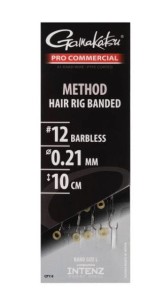 PRZYPONY GAMAKATSU HAIR RIG BANDED #12 0,21MM 10CM BEZZADZIOROWE