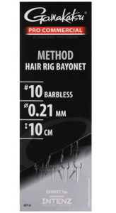 PRZYPONY GAMAKATSU METHOD HAIR RIG BAYONET BARBLESS #14 0.19MM 10CM
