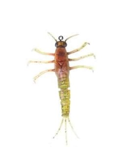 GUMA SAVAGE GEAR 3D TPE MAYFLY NYMPH 5CM 2.5G OLIVE
