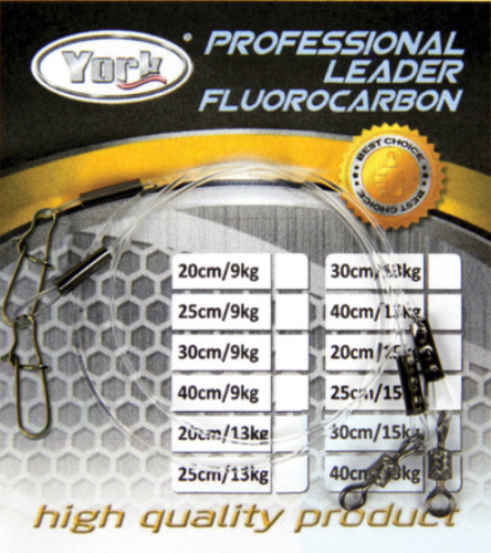 PRZYPON YORK FLUOROCARBON 13KG 25CM 2SZT