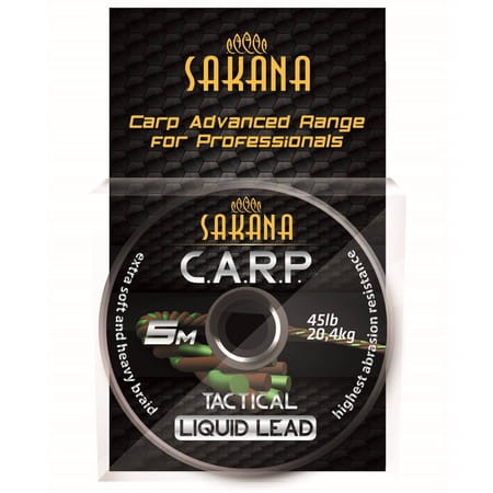 LEADCORE SAKANA LIQUID LEAD TECTICAL BRĄZOWO-ZIELONY 45LBS 5M