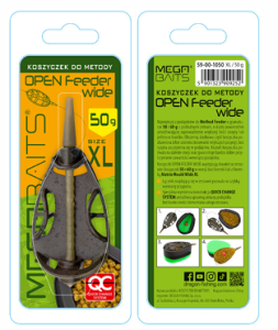 KOSZYK MEGABAITS DO METODY OPEN FEEDER WIDE XL 50G