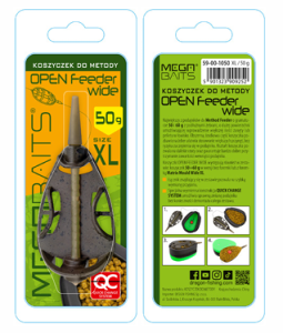 KOSZYK MEGABAITS DO METODY OPEN FEEDER WIDE XL 60G